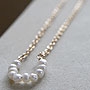 天然石ゴールドネックレス06『馬蹄ホワイトパール』 天然石ゴールドネックレス06『馬蹄ホワイトパール』